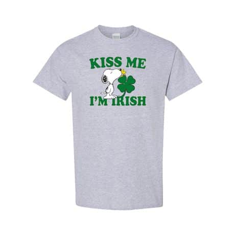 Peanuts Kiss Me, I'm Irish Shirt