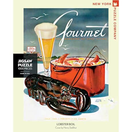 Lobster Boil Vintage Cover Art Puzzle