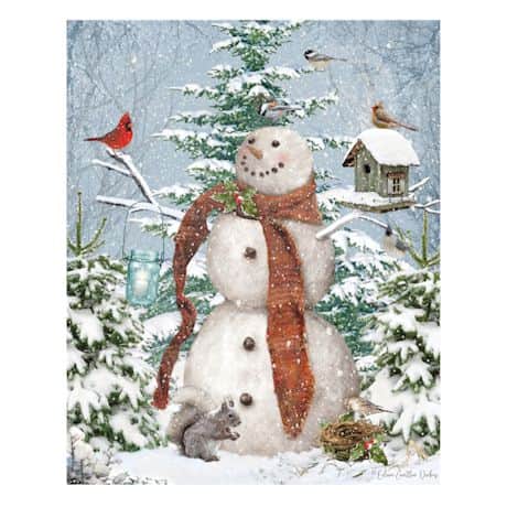 Lighted Bright Season Snowman Canvas