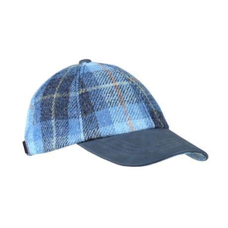 Harris Tweed Baseball Caps - Blue Pastel