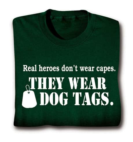 Real Heroes Don&#39;t Wear Capes They Wear Dog Tags Sweatshirt