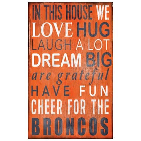 In This House NFL Wall Plaque-Denver Broncos