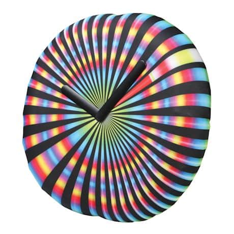 Trippy Spinning Tie-Dye Inflatable Clock