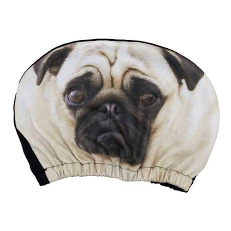 Pug Dog Headrest Covers - Set of 2