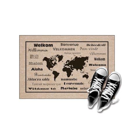 High Cotton Front Door Welcome Mats - International Language for "Welcome"
