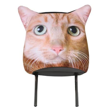 Orange Tabby Cat Headrest Covers - Set of 2