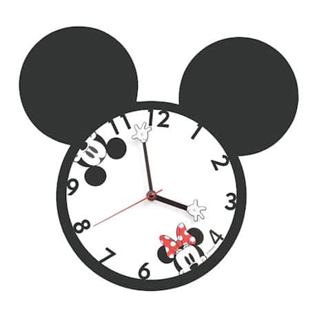 Mickey & Minnie Shaped Deco Wall Clock