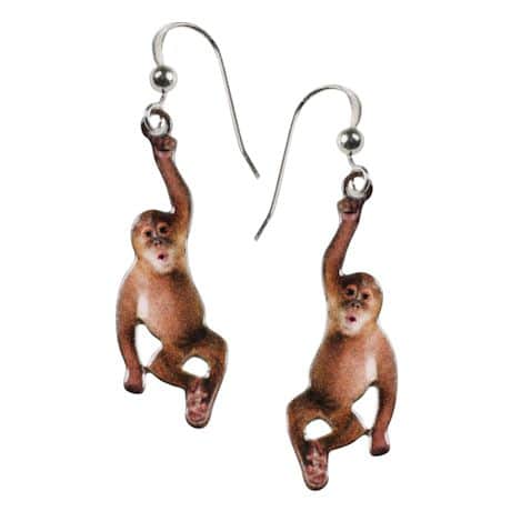 Hanging Monkey Earrings