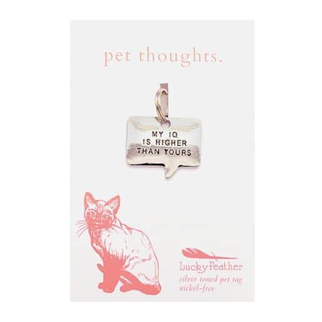 Engraved Pet Thoughts Pet Tags