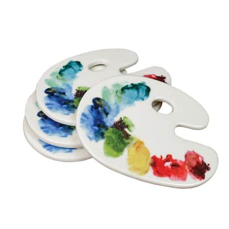 Artist Palette Cheese Tray And Coaster