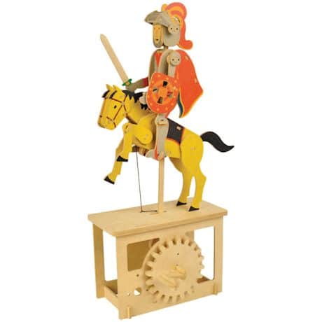 Wooden Mechanical Red Knight Construction Kit