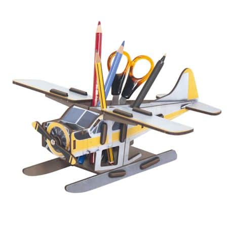 Build-Yourself Airplane Desk Organizer Pen Holder