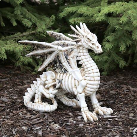 Skele-Dragon Garden Sculpture