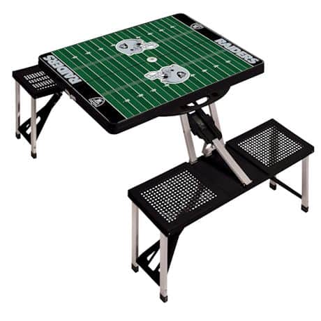 NFL Picnic Table w/Football Field Design-Oakland Raiders