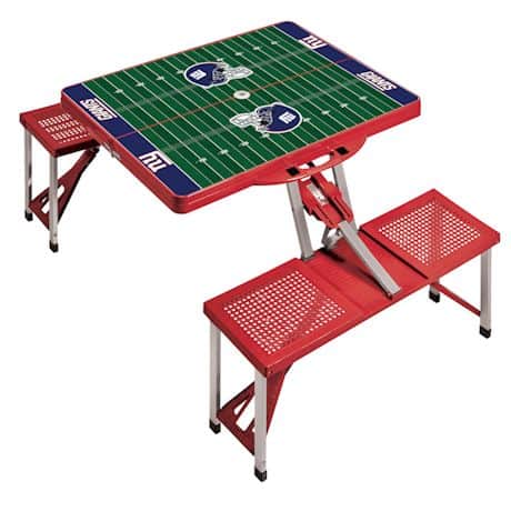 NFL Picnic Table w/Football Field Design-New York Giants