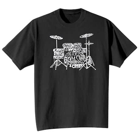 Famous Drummer And Guitar Tees