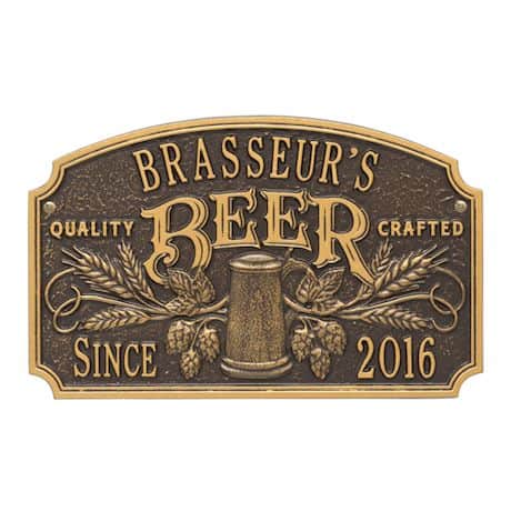 Personalized Quality Craft Beer Plaque