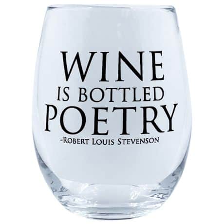 Wine Wisdom Stemless Wine Glass
