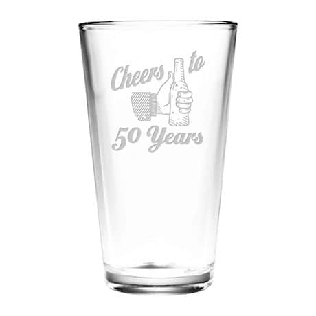 Personalized "Cheers" Birthday Pint Glass