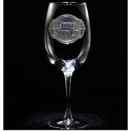 Personalized "Sippy Cup" Wine Glass