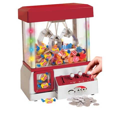 Etna Mini Arcade Claw Machine Game with Lights & Sounds, 14 Inch x 10 Inch, Red