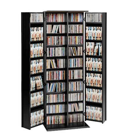Grande Locking Media Storage Cabinet with Shaker Doors