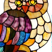 Alternate image Stained Glass Owl Window Panel