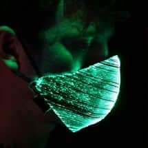 Alternate image Light-Up Fiber Optic Face Mask