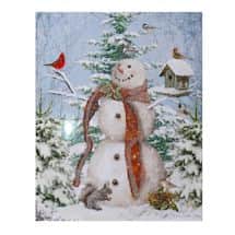 Alternate image Lighted Bright Season Snowman Canvas