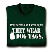 Alternate image Real Heroes Don&#39;t Wear Capes They Wear Dog Tags Sweatshirt