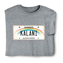 Alternate image Personalized State License Plate T-Shirt or Sweatshirt - Hawaii
