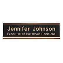 Alternate image Personalized Desk Sign - Executive Of Household Decisions