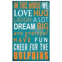 In This House NFL Wall Plaque-Miami Dolphins