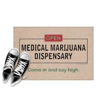 Alternate image High Cotton Front Door Welcome Mats - Open: Medical Marijuana Dispensary