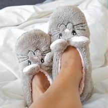 Alternate image Women's Animal Footsie Slippers - Snuggle Bunny