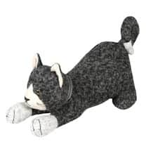 Alternate image Stretching Cat Wool Fabric Door Stop