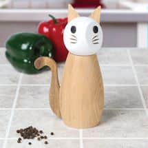 Alternate image Wooden House Cat Salt or Pepper Mill & Spice Grinder