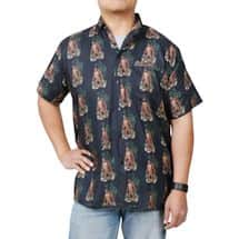 Alternate image Men's Bigfoot Print Camp Shirt - Short Sleeve Button Down