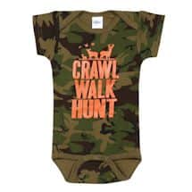 Alternate image Crawl Walk Hunt Camo Snapsuit