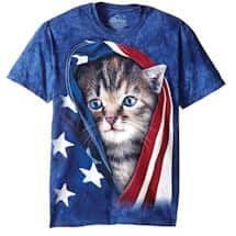 Alternate image Cat & Dog American Flag T-shirt