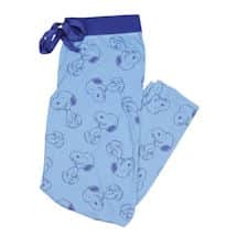 Alternate image Peanuts Women's Snoopy Pajama Set - Matching Blue Pajama Top and Lounge Pants