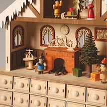 Alternate image Lighted Santa's Workshop Wooden Advent Calendar