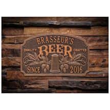 Alternate image Personalized Quality Craft Beer Plaque, Antique Copper