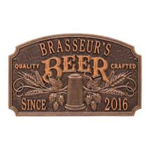 Alternate image Personalized Quality Craft Beer Plaque, Antique Copper