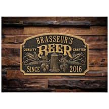 Alternate image Personalized Quality Craft Beer Plaque, Black/Gold