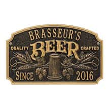 Alternate image Personalized Quality Craft Beer Plaque, Black/Gold