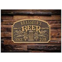 Alternate image Personalized Quality Craft Beer Plaque, Brnze/Gold