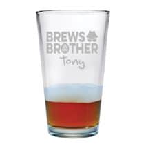 Alternate image Personalized Brews Brother Single Pint Glass