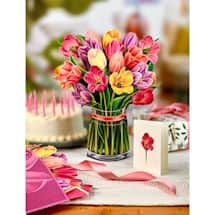 Life Size Pop-Up Greeting Cards - Festive Tulips