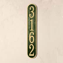 Alternate image Personalized Vertical House Number Plaque, Green/Gold